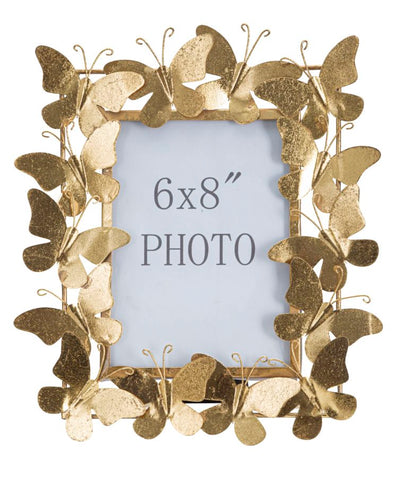 Golden Metal Butterfly Photo Frame