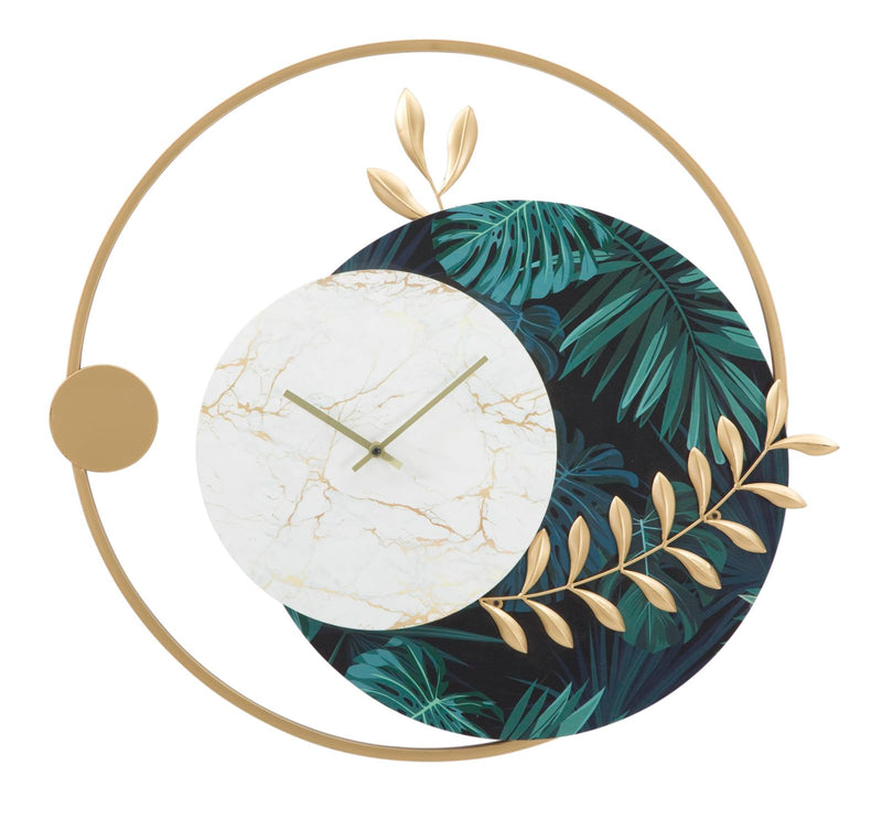 Marbl & Leaf Geometric Glam Wall Clock