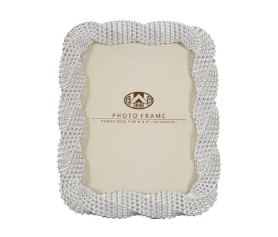 Wavy Pearl Silver Photo Frame