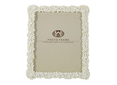 White Floral Photo Frame