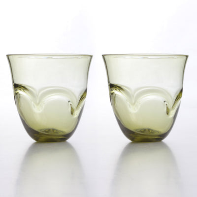 Ancient Roman Glass Cup with Wave Relief (Small) in Pair