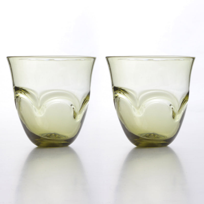 Ancient Roman Glass Cup with Wave Relief (Small) in Pair