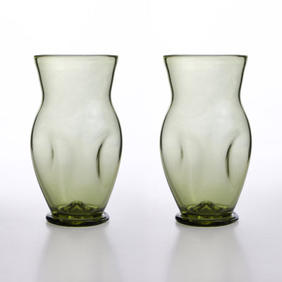 Ancient Roman Drinking Glass in Pair