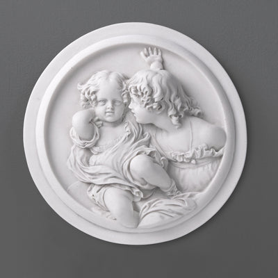 Two Children at Play Bas-relief