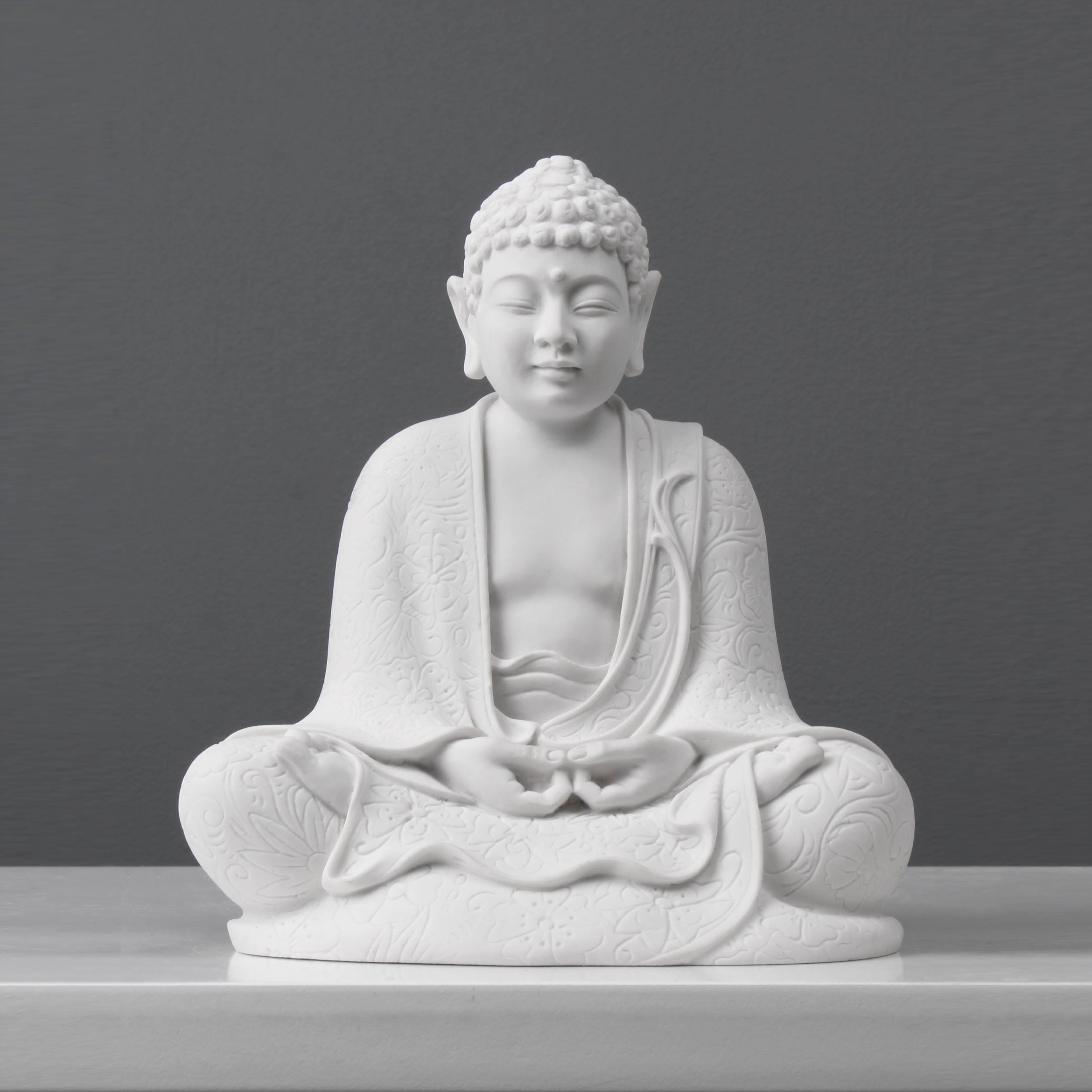 bronze buddha statue 15 inch spiritual decor for meditation corner