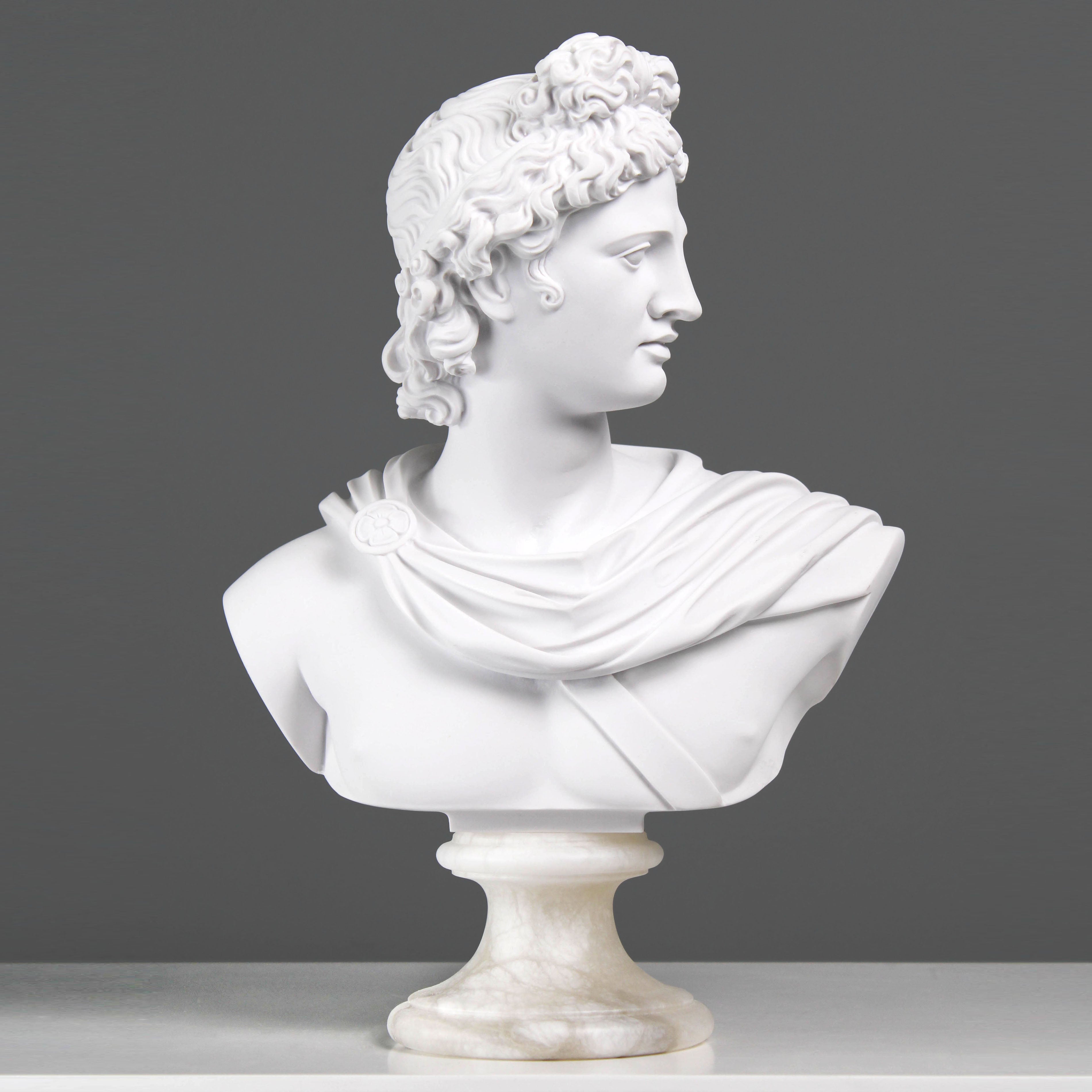 Bust of Apollo marble sculpture statue greek roman – The Ancient Home