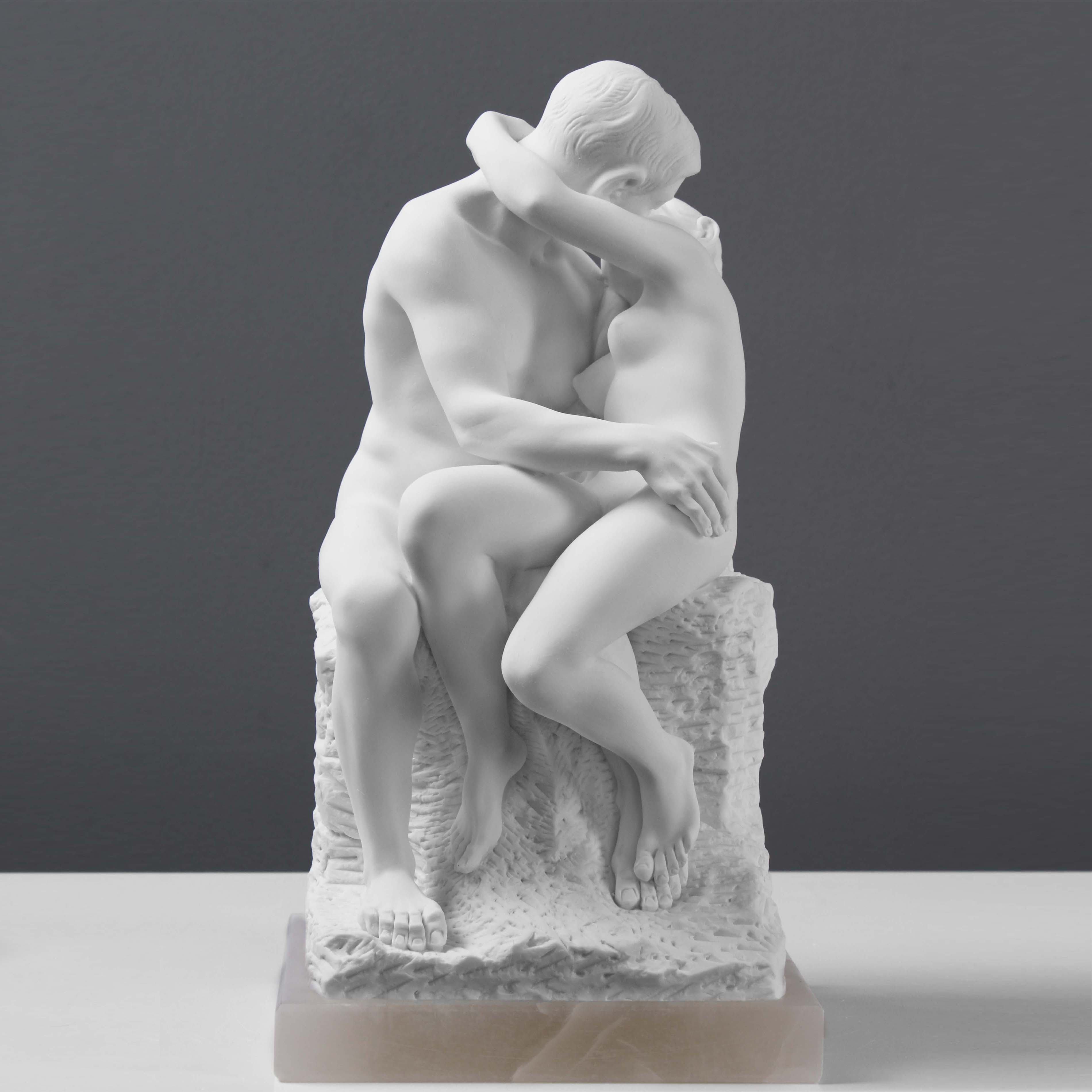 The Kiss Statue - Lovers Sculpture by Rodin marble sculpture – The Ancient  Home