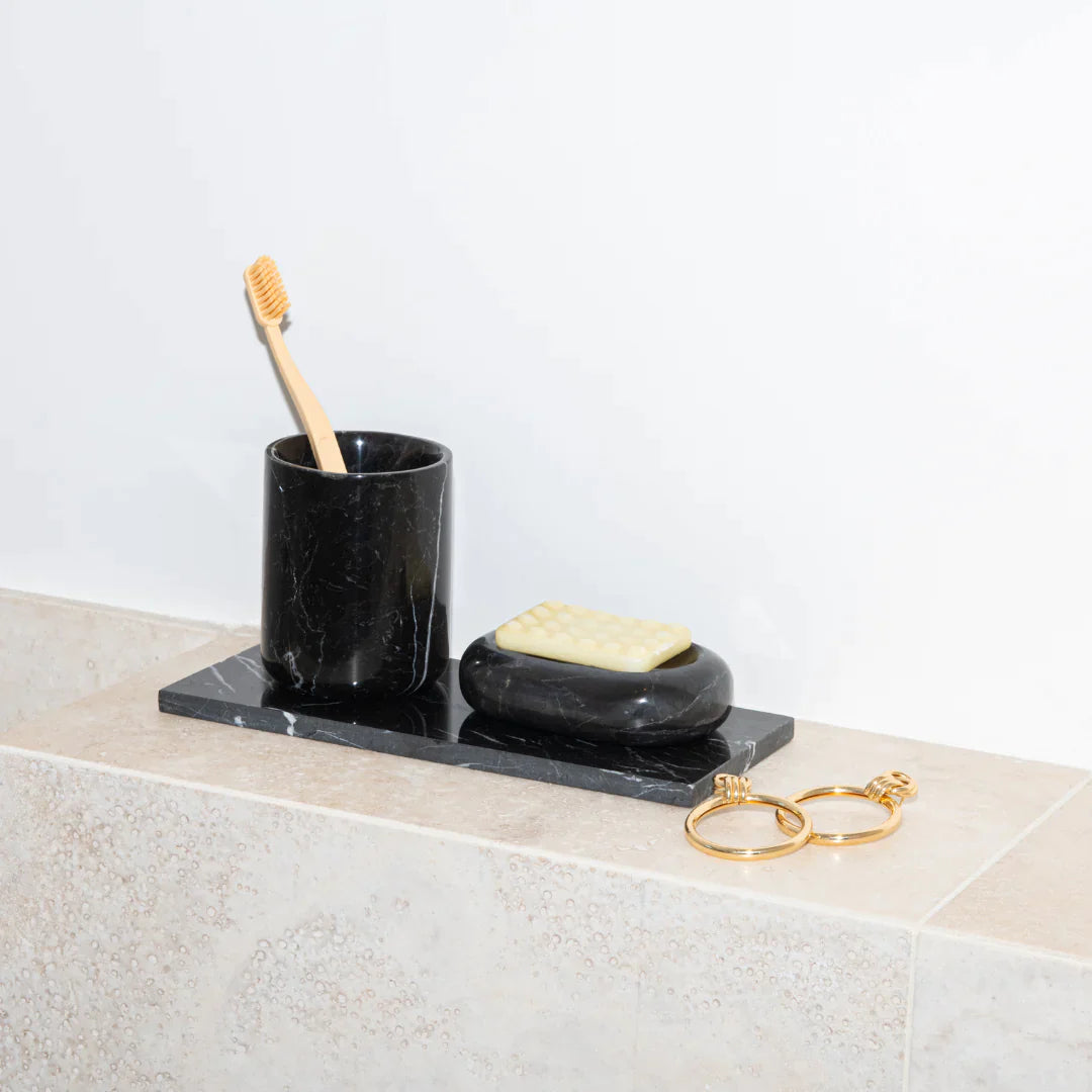 Black Marble Bathroom Set homeware stone luxury home accesory – The ...