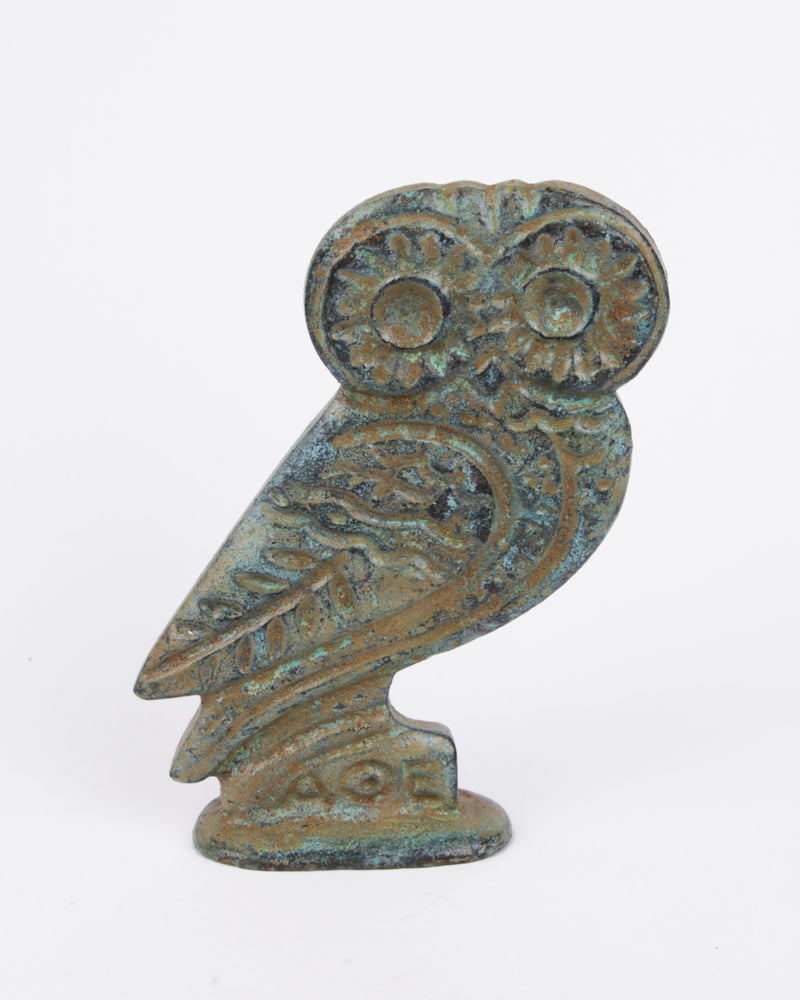 Owl of Athena Bronze Statue (Small)