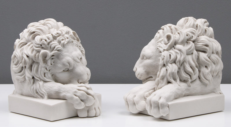 Canova Lion Bookends in Pair