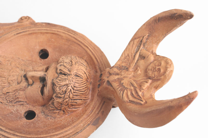 Ancient Oil Lamp with Neptune