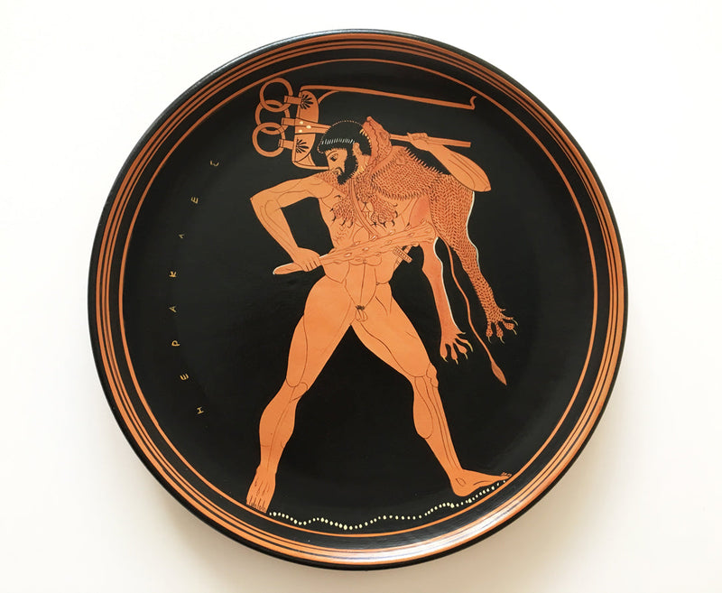 Red-Figure Greek Plate with Heracles - The Ancient Home