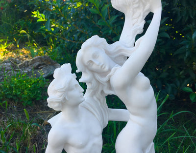 small-garden-statues-white-alabaster-greek-roman-sculptures-reproductions