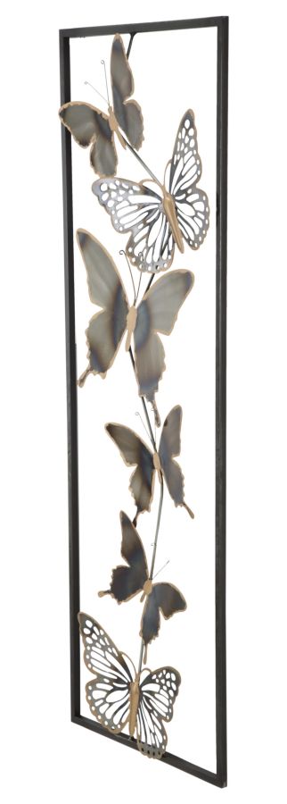 Metallic Butterfly Wall Decor in Frame 