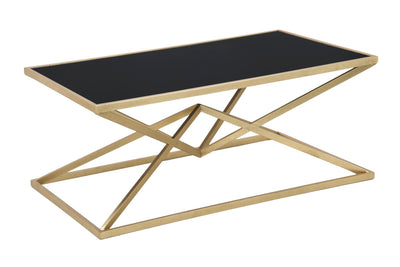 Golden & Black Metal Coffee Table Piramid
