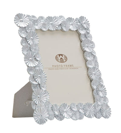 Silver Floral Photo Frame