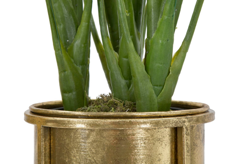 Golden Metal Planter Vase