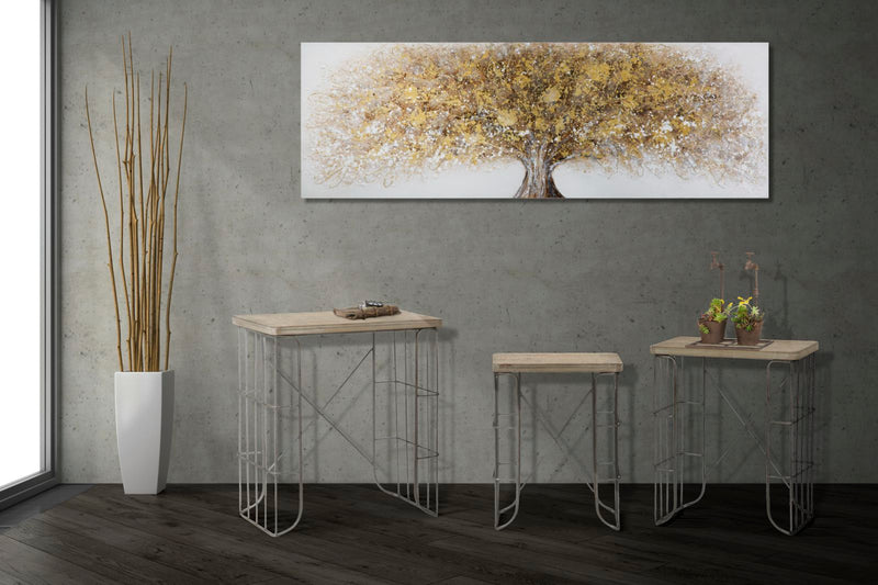 Large Golden Tree Canvas Painting