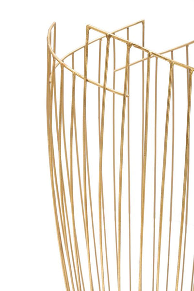 Golden Metal Geometric Lined Umbrella Holder