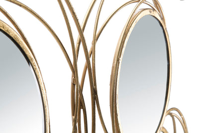 Small Round Golden Wall Mirrors (Modern Decoration)