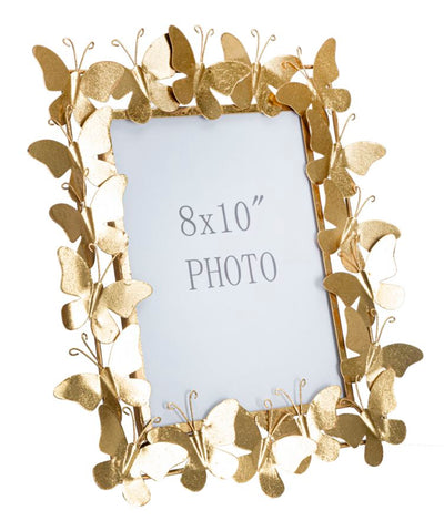 Golden Metal Butterfly Photo Frame