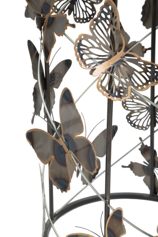 Metal & Glass Butterfly Side Table Set of 2