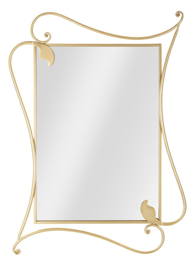 Metal Square Elegant Lines Wall Mirror