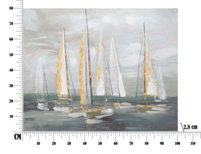 Modern Sailing Boat Canvas Painting