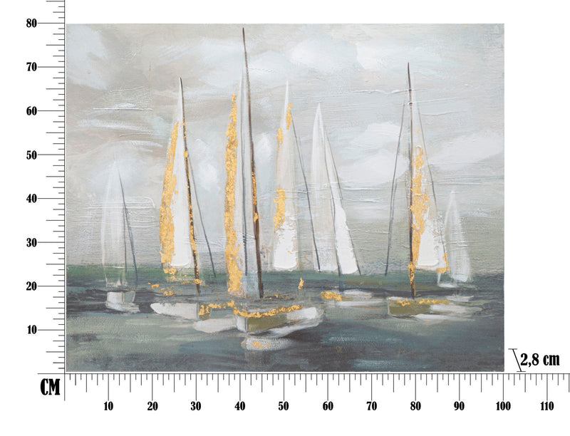 Modern Sailing Boat Canvas Painting