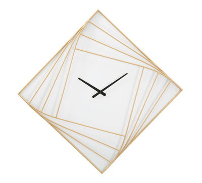 Golden Square Modern Wall Clock