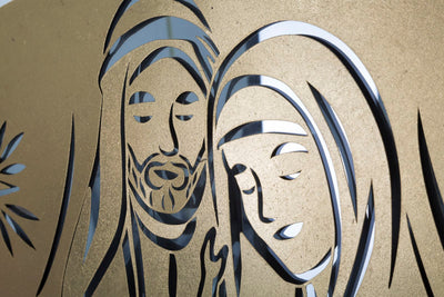 The Holy Family Golden Wall Decor