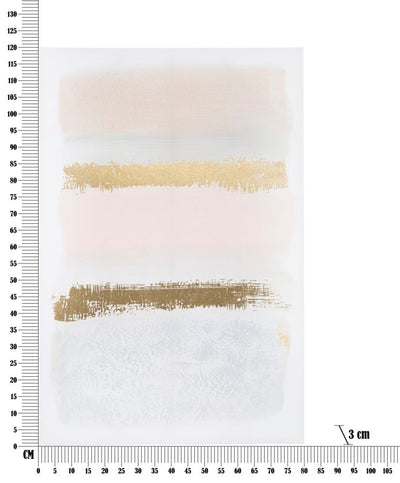 Golden & white Abstract Canvas Painting