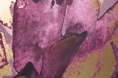 Golden & Purple Leaves Canvas Painting
