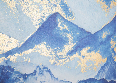 Blue Mountain Abstract Canvas Painting