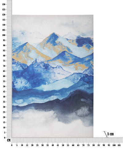 Blue Mountain Abstract Canvas Painting