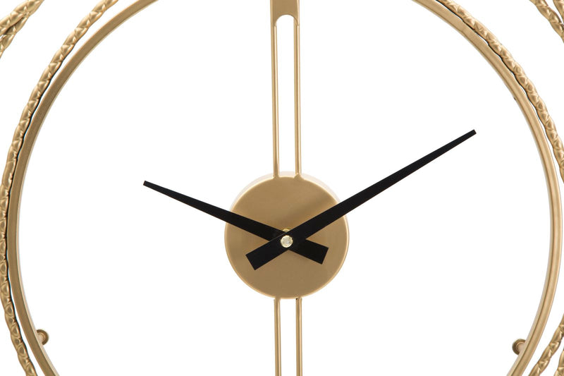 Golden Metal Geometric Circles Wall Clock