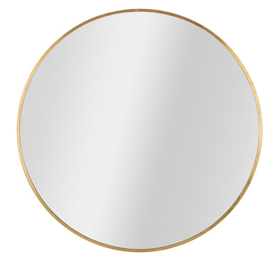 Golden Metal Round Wall Mirror