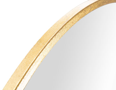 Golden Metal Round Wall Mirror