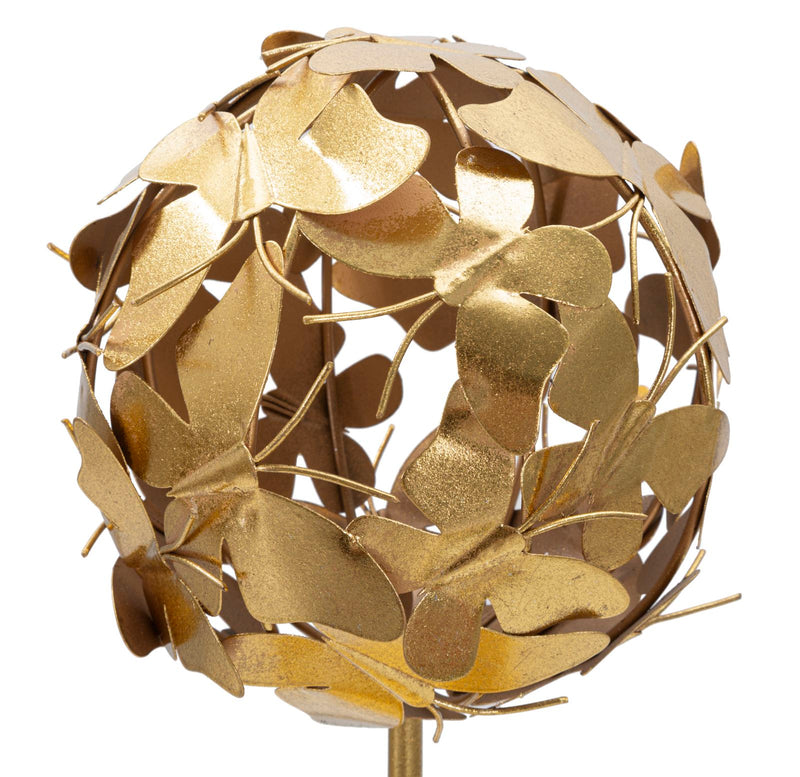 Gold Butterfly Globe Decoration (Modern Sculpture)