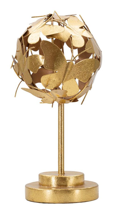 Gold Round Butterfly Decoration (Modern Sculpture)