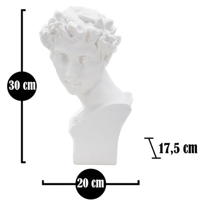 Giuliano de Medici Bust Statue by Michelangelo (White Resin Sculpture)
