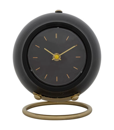 Bronze & Black Vintage Table Clock