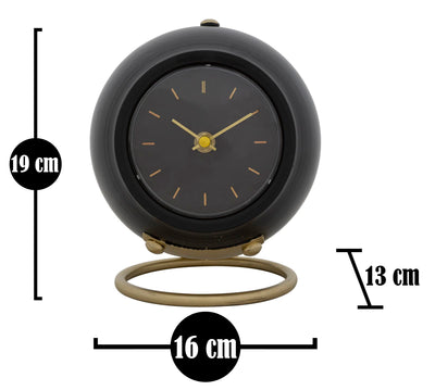 Bronze & Black Vintage Table Clock