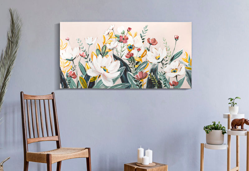 Colorful Floral Canvas Painting