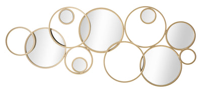 Small Round Wall Mirrors with Golden Round Frames
