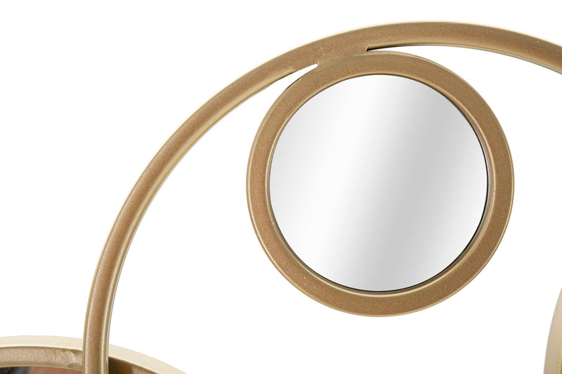 Small Round Wall Mirrors with Golden Round Frames