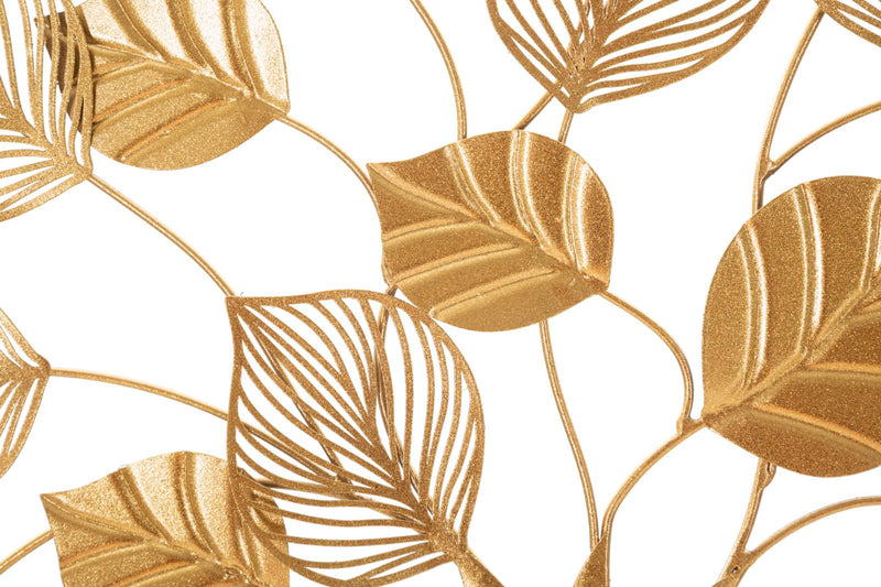 Golden Tree with Leaves Wall Decor