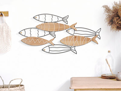 Metal & Wooden Fish Wall decor