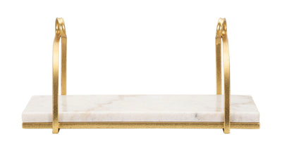 Golden Metal & Marble Wall Shelf