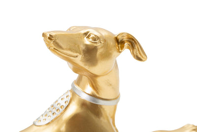 Golden Lying Dog Statue (Modern Decoration)